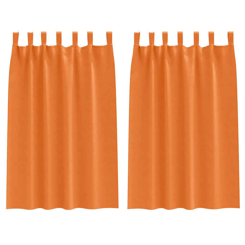 Load image into Gallery viewer, Vidaxl zwart-out gordijnen met ringen 2 pcs feloranje 175 x 140 cm
