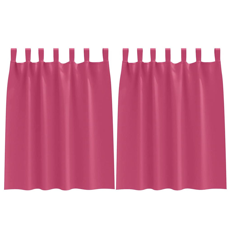 Load image into Gallery viewer, Vidaxl zwart-out gordijnen met ringen 2 pcs felroze 140 x 140 cm