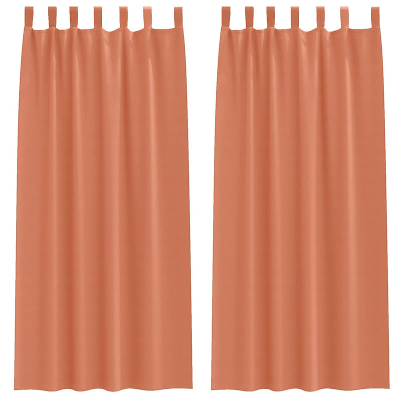 Load image into Gallery viewer, Vidaxl zwart-out gordijnen met ringen 2 pcs terracotta 260 x 140 cm