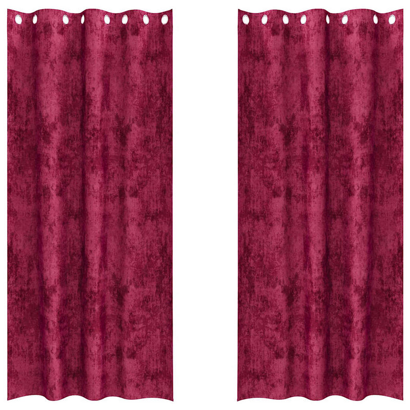 Load image into Gallery viewer, Vidaxl velvet gordijnen 2 pcs wijnrood 260 x 140 cm fluweel