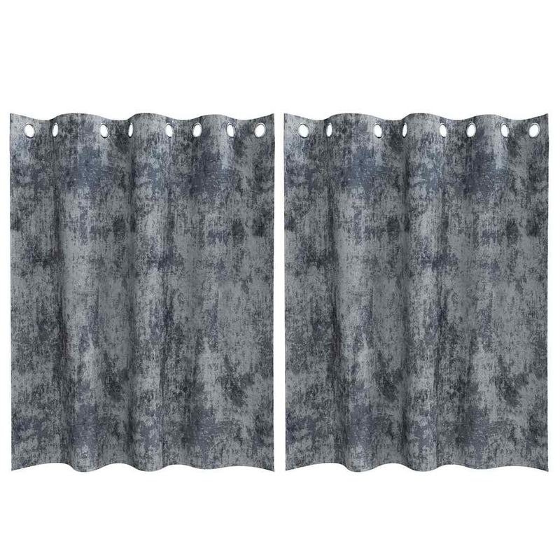Load image into Gallery viewer, Vidaxl velvet gordijnen 2 pcs zilvergrijs 140 x 140 cm fluweel