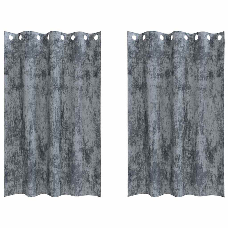 Load image into Gallery viewer, Vidaxl velvet gordijnen 2 pcs zilvergrijs 175 x 140 cm fluweel