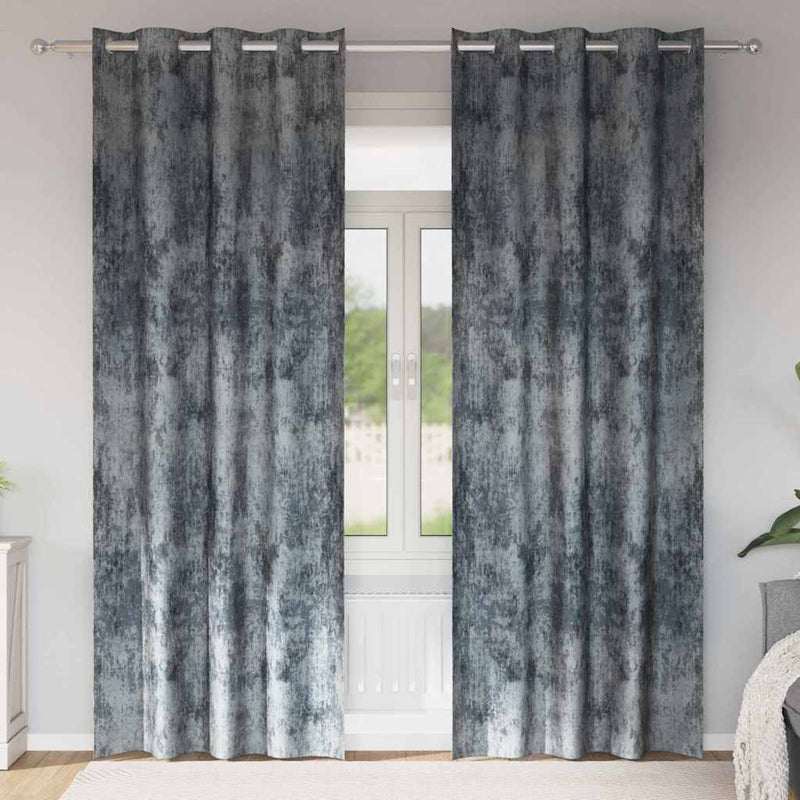 Load image into Gallery viewer, Vidaxl velvet gordijnen 2 pcs zilvergrijs 260 x 140 cm fluweel