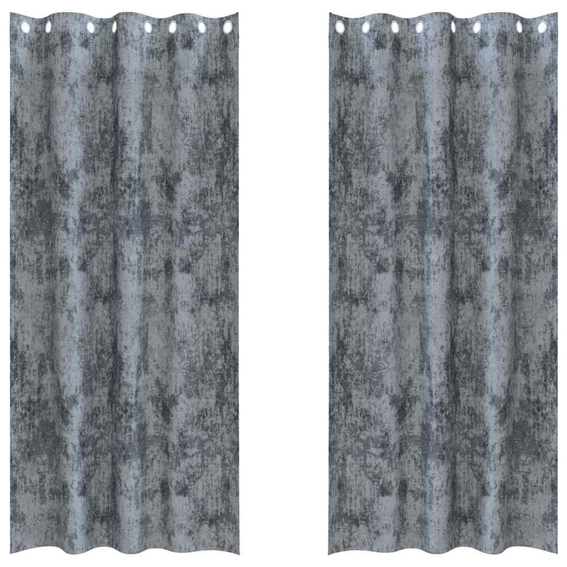 Load image into Gallery viewer, Vidaxl velvet gordijnen 2 pcs zilvergrijs 260 x 140 cm fluweel