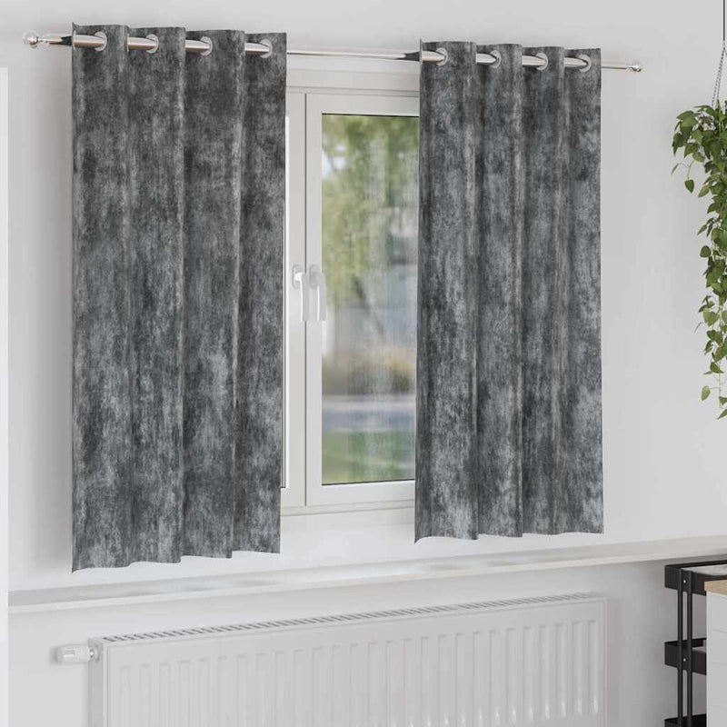 Load image into Gallery viewer, Vidaxl velvet gordijnen met gordijnen 2 pcs grijs 175 x 140 cm fluweel