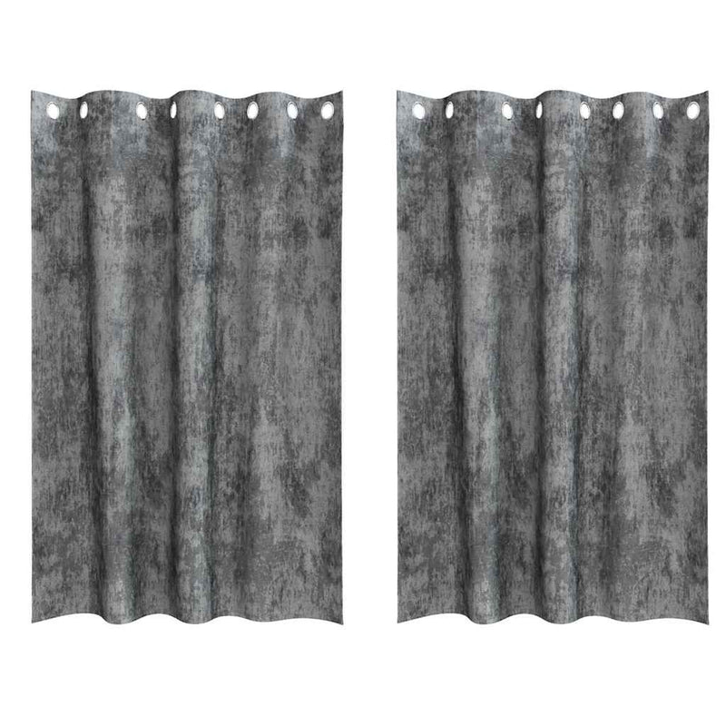 Load image into Gallery viewer, Vidaxl velvet gordijnen met gordijnen 2 pcs grijs 175 x 140 cm fluweel