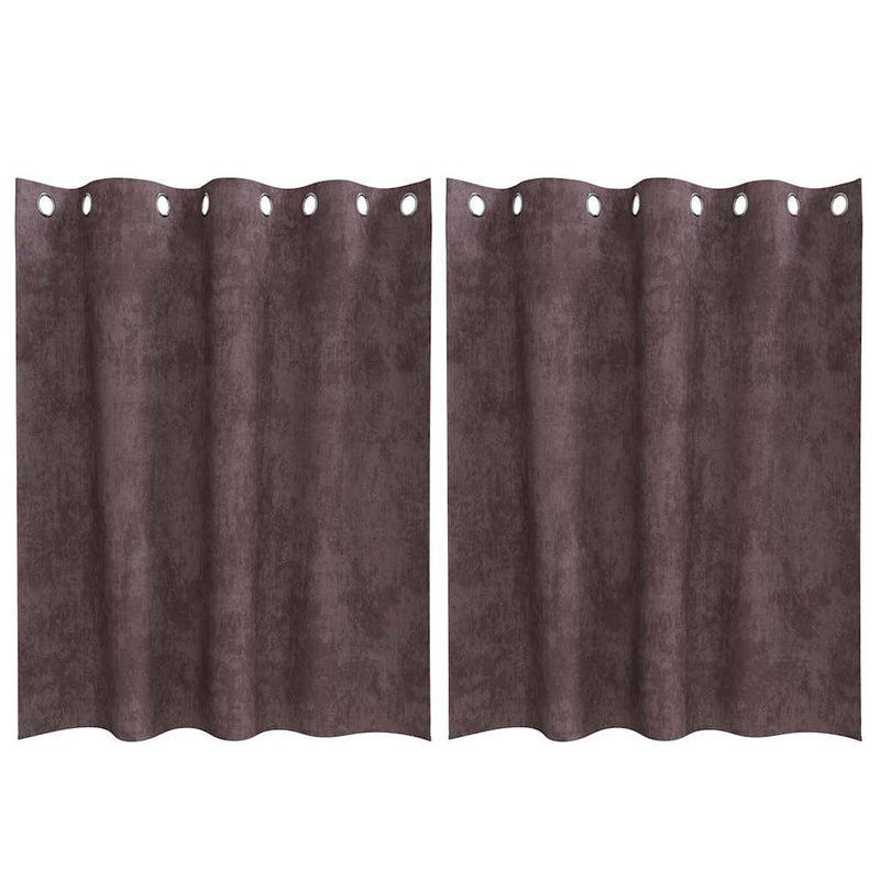 Load image into Gallery viewer, Vidaxl velvet gordijnen met gordijnen 2 pcs bruin 140 x 140 cm fluweel