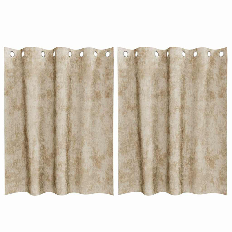 Load image into Gallery viewer, Vidaxl velvet gordijnen met gordijnen 2 pcs crème 140 x 140 cm fluweel