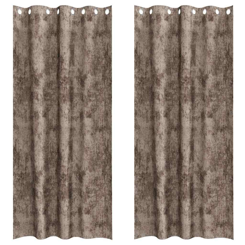 Load image into Gallery viewer, Vidaxl velvet gordijnen 2 pcs cappuccino 245 x 140 cm fluweel