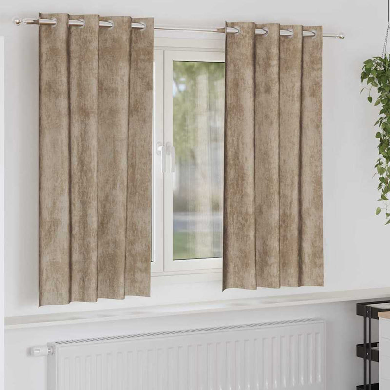 Load image into Gallery viewer, Vidaxl velvet gordijnen 2 pcs champagne 175 x 140 cm fluweel