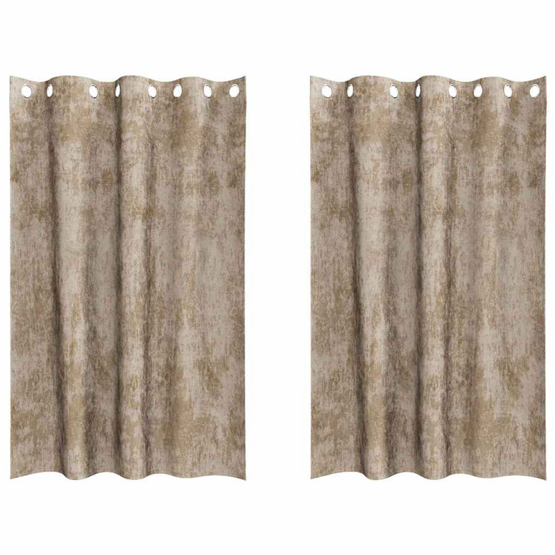 Load image into Gallery viewer, Vidaxl velvet gordijnen 2 pcs champagne 175 x 140 cm fluweel