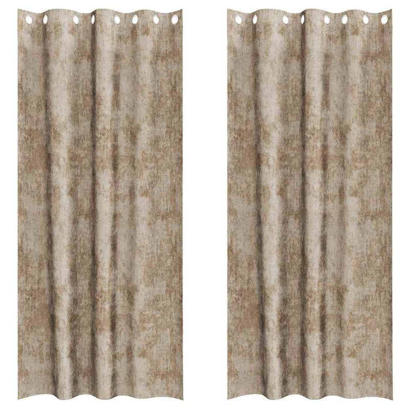 Load image into Gallery viewer, Vidaxl velvet gordijnen 2 pcs champagne 245 x 140 cm fluweel