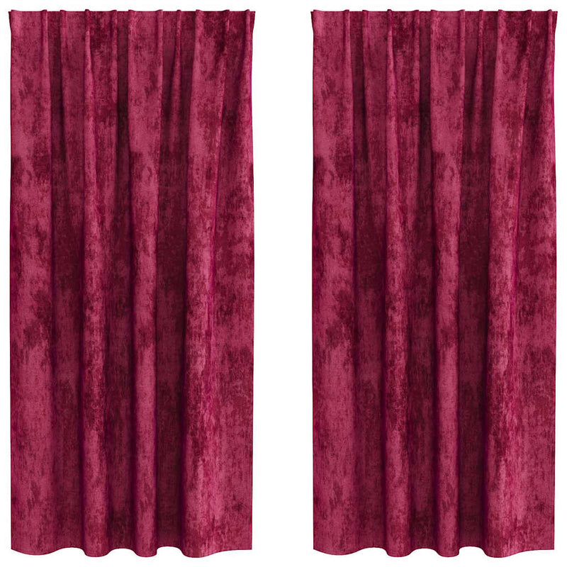 Load image into Gallery viewer, Vidaxl velvet gordijnen 2 pcs wijnrood 175 x 140 cm fluweel