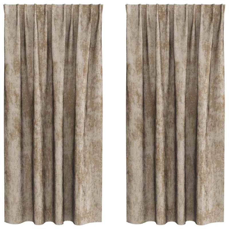 Load image into Gallery viewer, Vidaxl velvet gordijnen 2 pcs champagne 175 x 140 cm fluweel