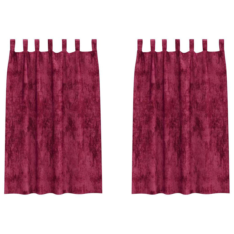 Load image into Gallery viewer, Vidaxl velvet gordijnen 2 pcs wijnrood 175 x 140 cm fluweel