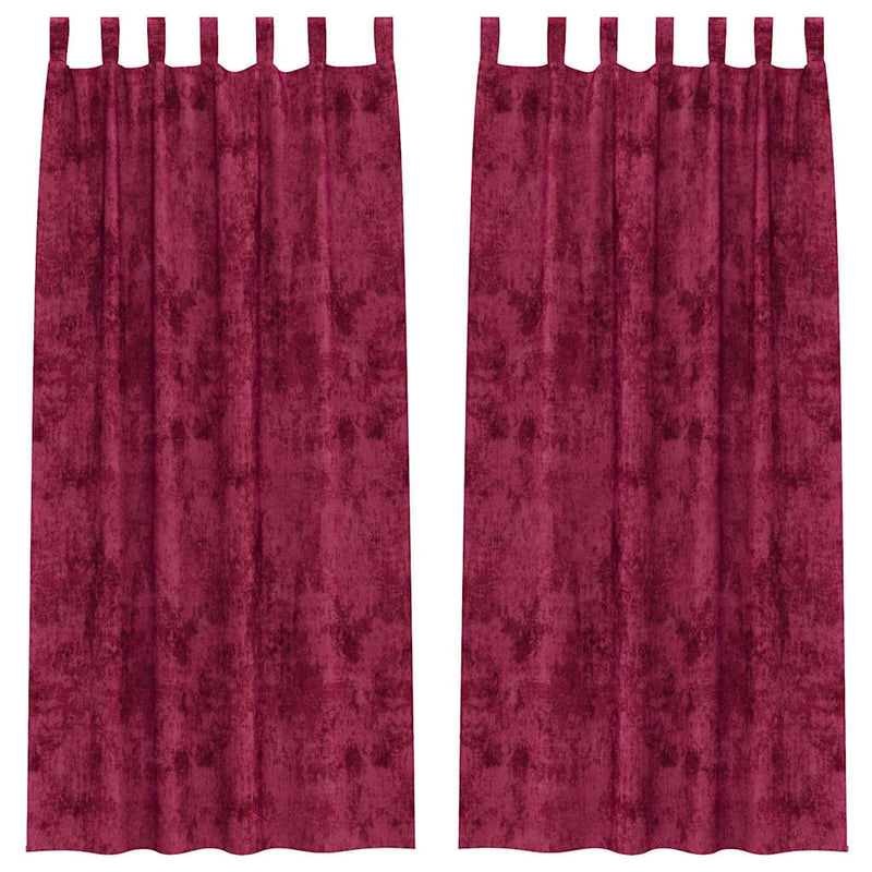 Load image into Gallery viewer, Vidaxl velvet gordijnen 2 pcs wijnrood 225 x 140 cm fluweel