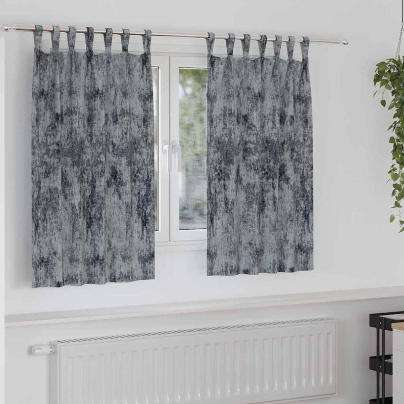 Load image into Gallery viewer, Vidaxl velvet gordijnen 2 pcs zilvergrijs 140 x 140 cm fluweel