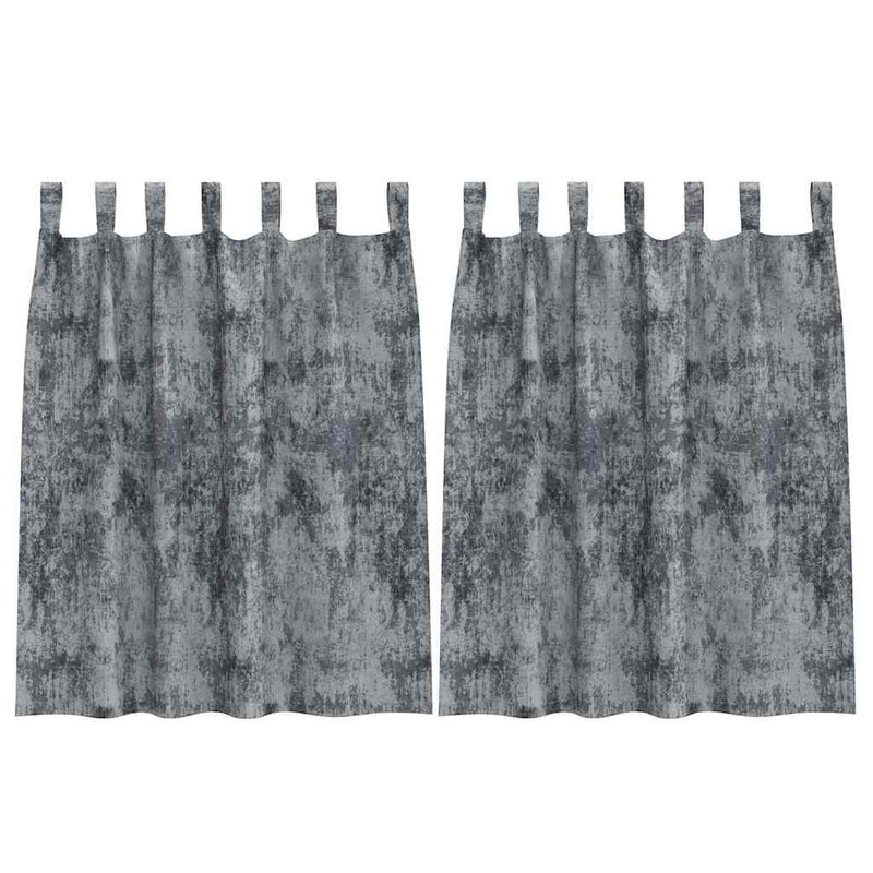 Load image into Gallery viewer, Vidaxl velvet gordijnen 2 pcs zilvergrijs 140 x 140 cm fluweel