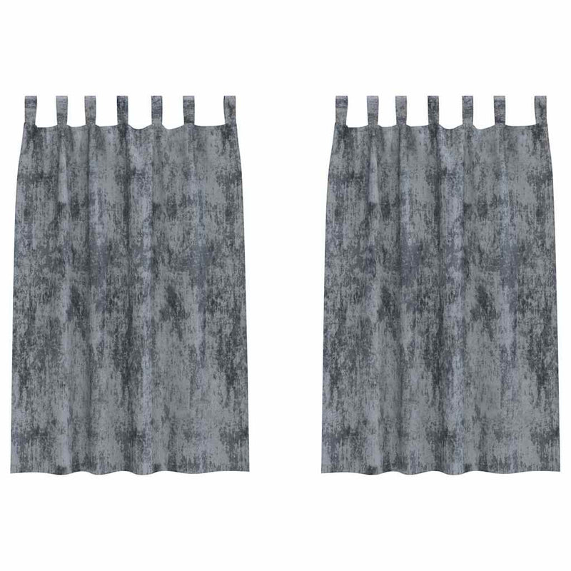 Load image into Gallery viewer, Vidaxl velvet gordijnen 2 pcs zilvergrijs 175 x 140 cm fluweel