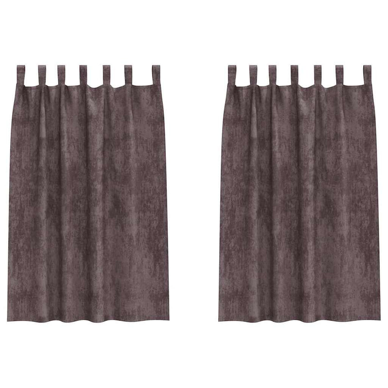 Load image into Gallery viewer, Vidaxl velvet gordijnen met gordijnen 2 pcs bruin 175 x 140 cm fluweel