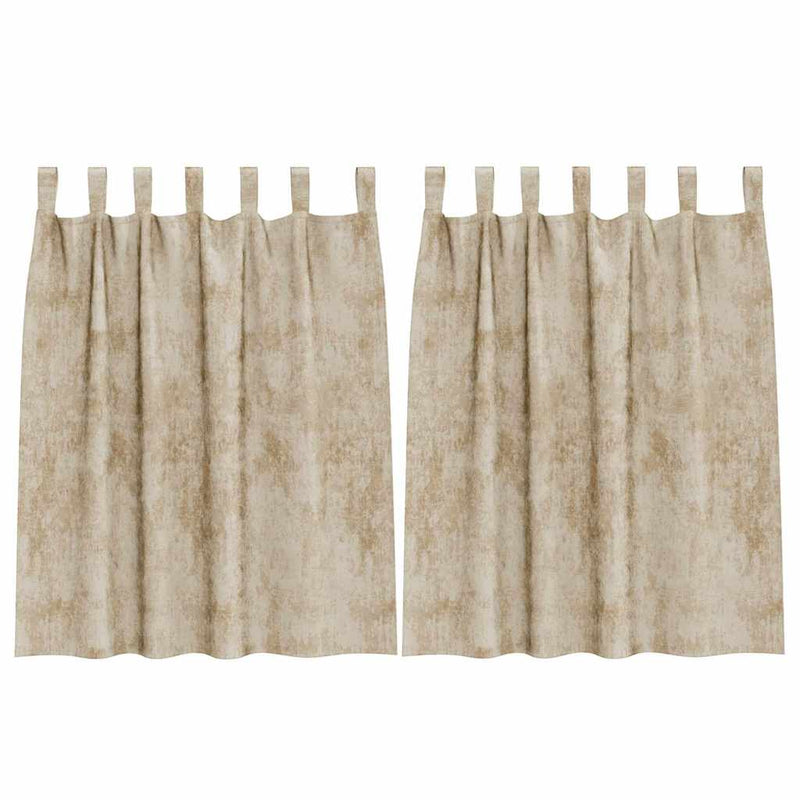 Load image into Gallery viewer, Vidaxl velvet gordijnen met gordijnen 2 pcs crème 140 x 140 cm fluweel