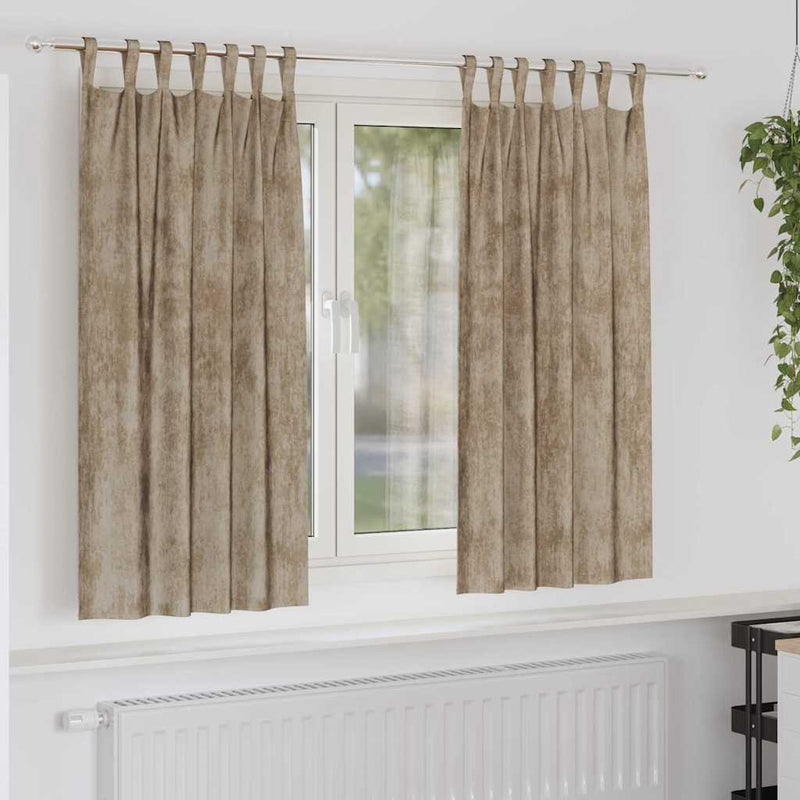 Load image into Gallery viewer, Vidaxl velvet gordijnen 2 pcs champagne 175 x 140 cm fluweel