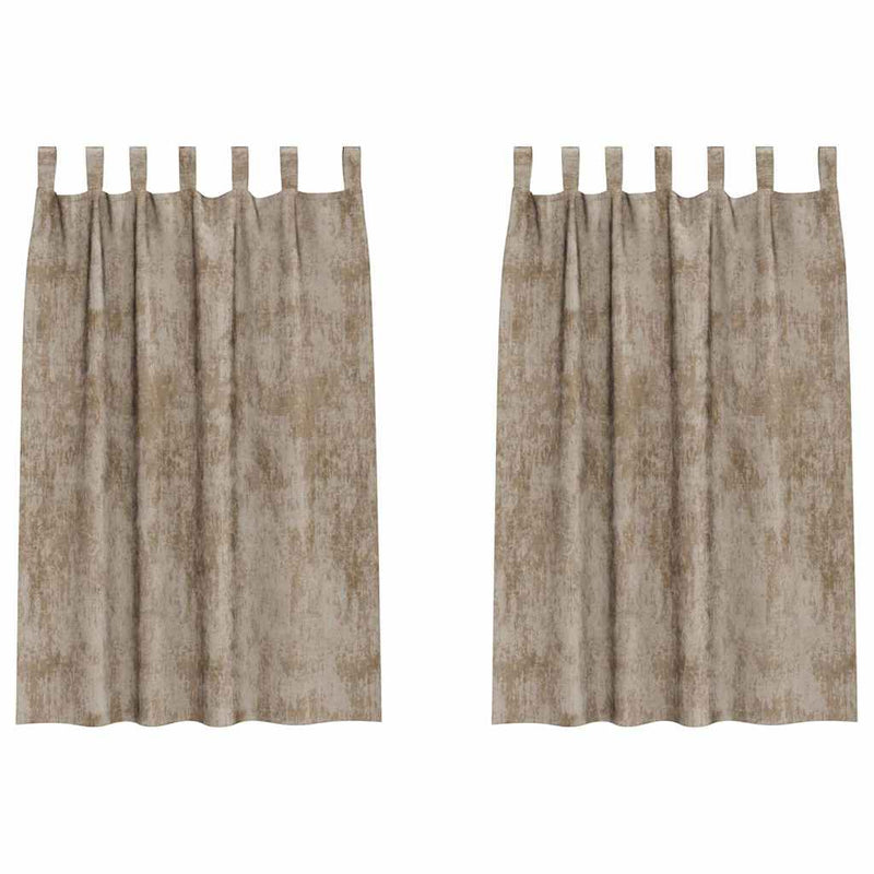 Load image into Gallery viewer, Vidaxl velvet gordijnen 2 pcs champagne 175 x 140 cm fluweel