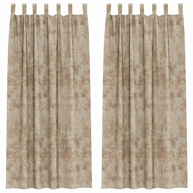 Load image into Gallery viewer, Vidaxl velvet gordijnen 2 pcs champagne 260 x 140 cm fluweel