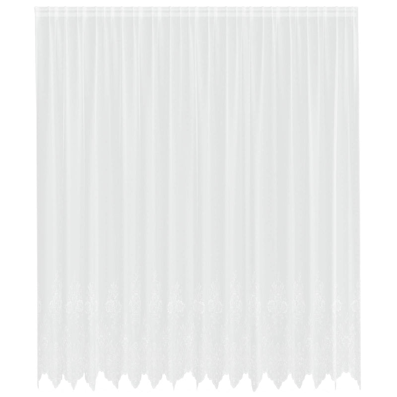 Load image into Gallery viewer, Vidaxl kantgordijn met gordijnen bloemen wit 300 x 400 cm polyester