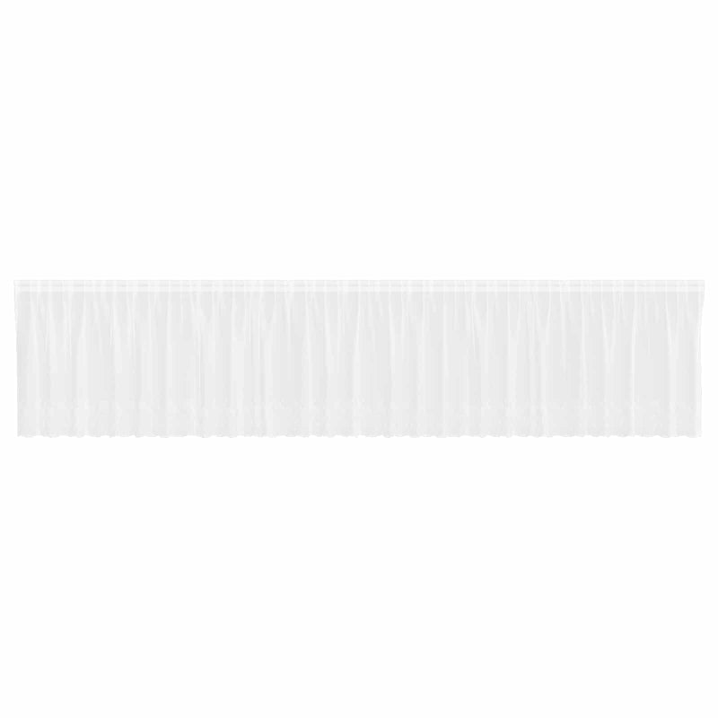 Load image into Gallery viewer, Vidaxl kantgordijn met gordijnen bloemen wit 180 x 750 cm polyester