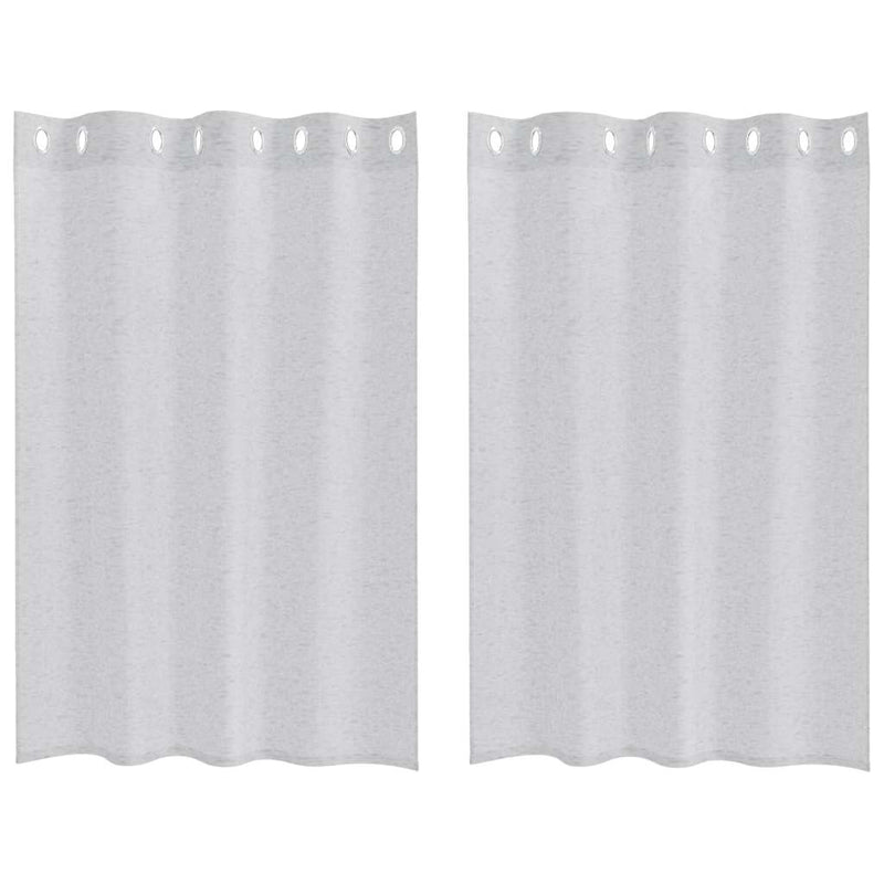 Load image into Gallery viewer, Vidaxl voile gordijn 2 pcs lichtgrijs 140 x 140 cm polyester
