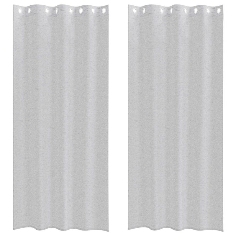 Load image into Gallery viewer, Vidaxl voile gordijn 2 pcs lichtgrijs 260 x 140 cm polyester