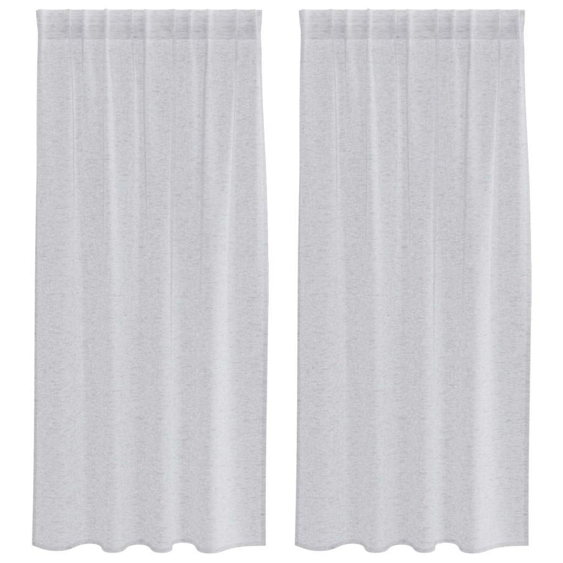 Load image into Gallery viewer, Vidaxl voile gordijn 2 pcs lichtgrijs 175 x 140 cm polyester