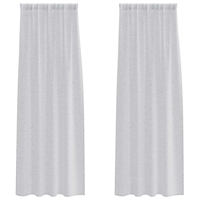 Load image into Gallery viewer, Vidaxl voile gordijn 2 pcs lichtgrijs 260 x 140 cm polyester