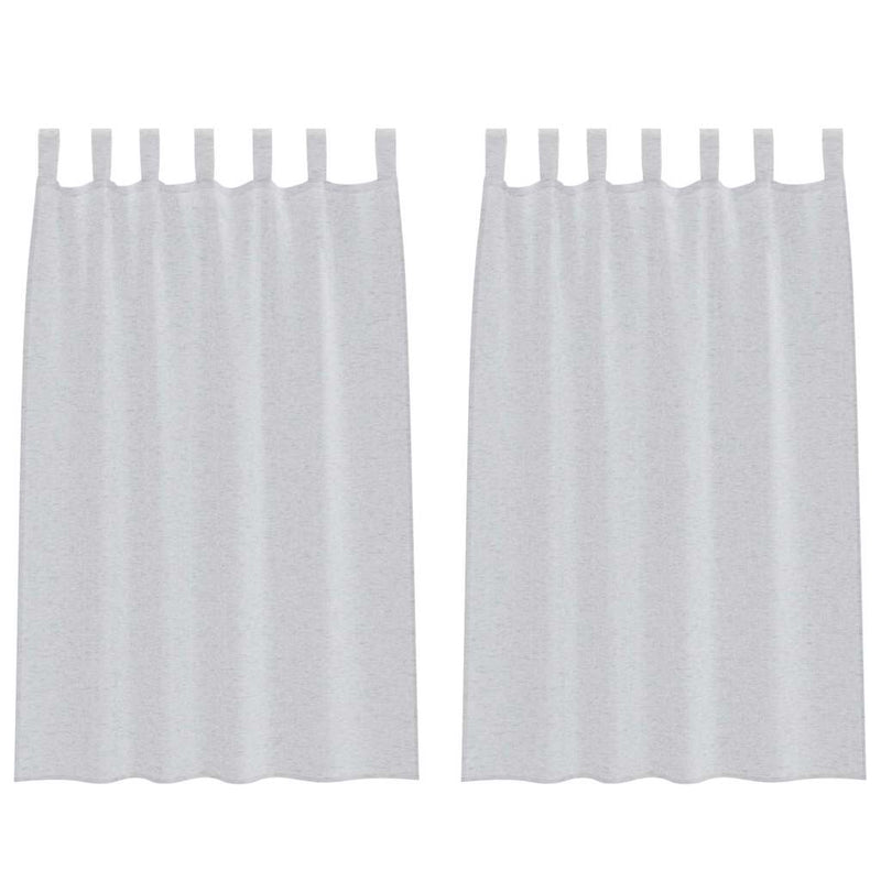Load image into Gallery viewer, Vidaxl voile gordijn 2 pcs lichtgrijs 175 x 140 cm polyester