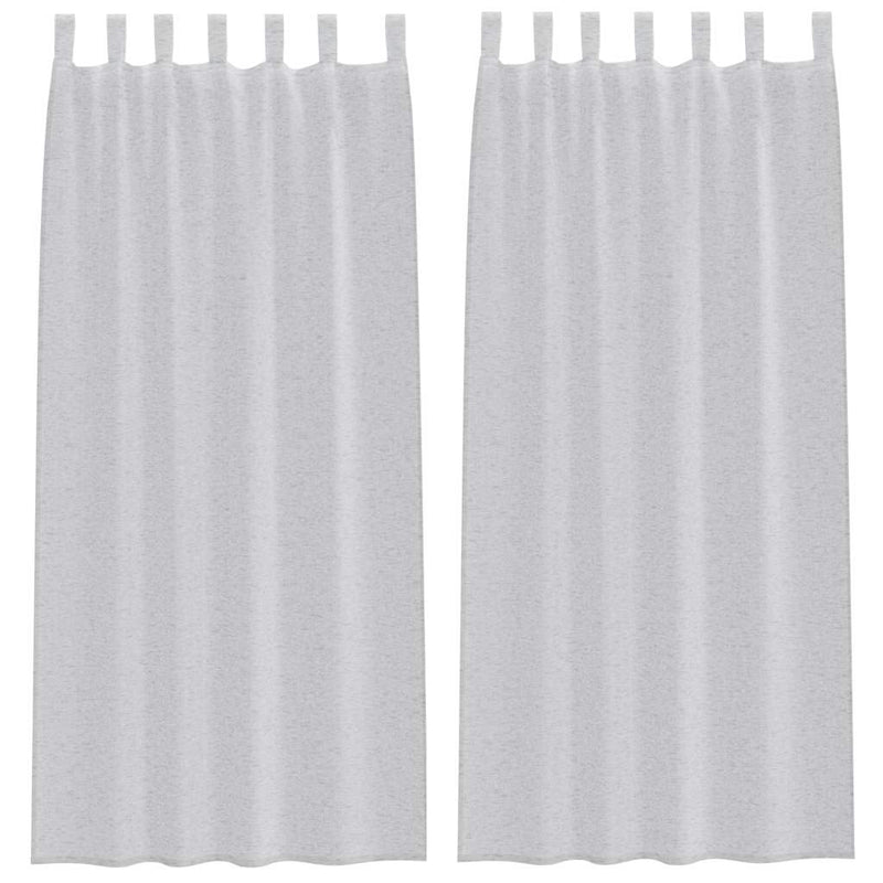 Load image into Gallery viewer, Vidaxl voile gordijn 2 pcs lichtgrijs 225 x 140 cm polyester