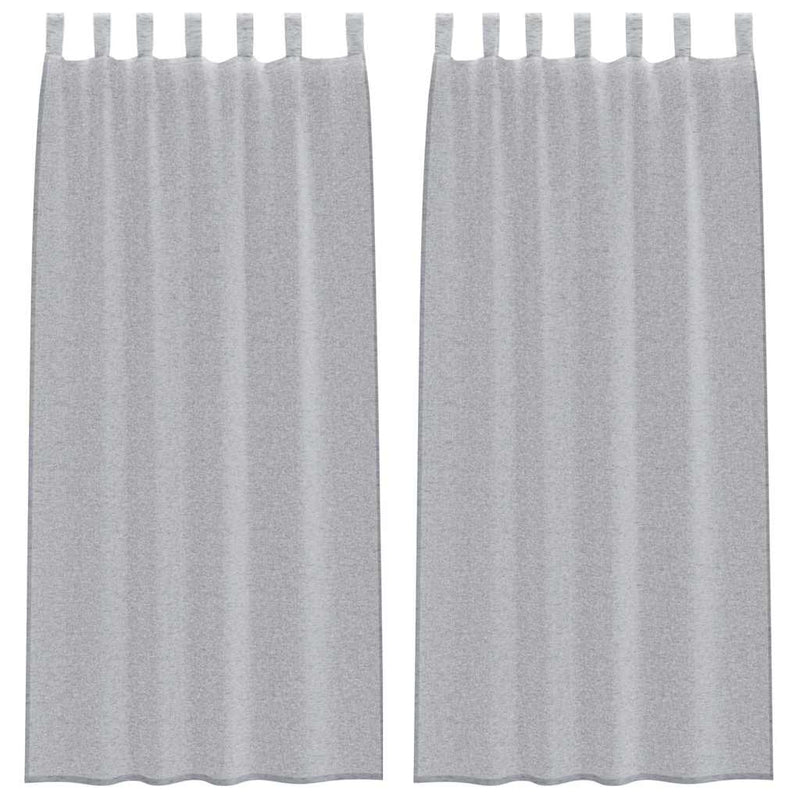 Load image into Gallery viewer, Vidaxl voile gordijn 2 pcs donkergrijs 260 x 140 cm polyester