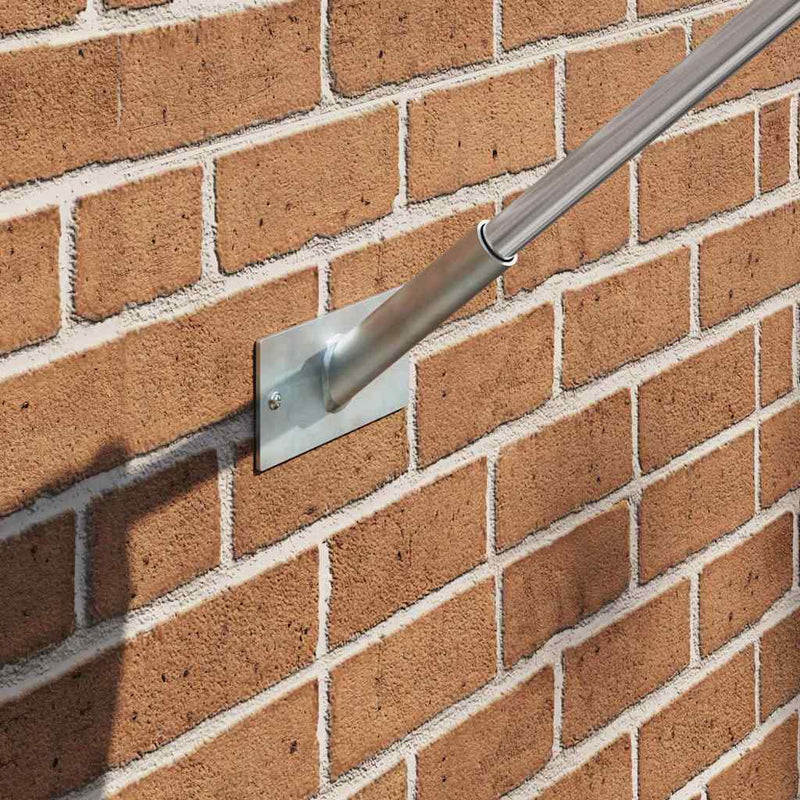 Load image into Gallery viewer, Vidaxl vlaggen mast houder zilver 13 x 6 x 0,2 cm staal