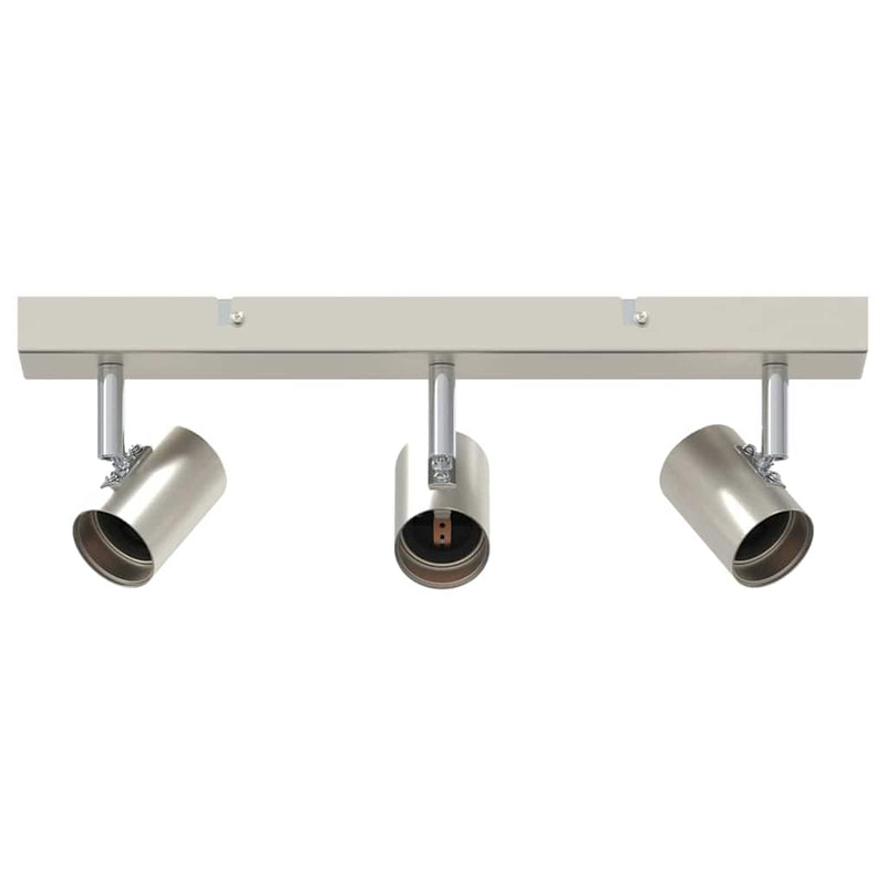 Load image into Gallery viewer, Vidaxl plafondspot met schijnwerpers nikkel 38 x 6,5 x 11,5 cm metaal