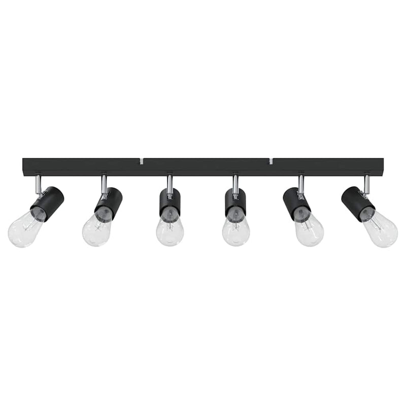 Load image into Gallery viewer, Vidaxl plafondspot met schijnwerpers zwart 73 x 6,5 x 11,5 cm metaal