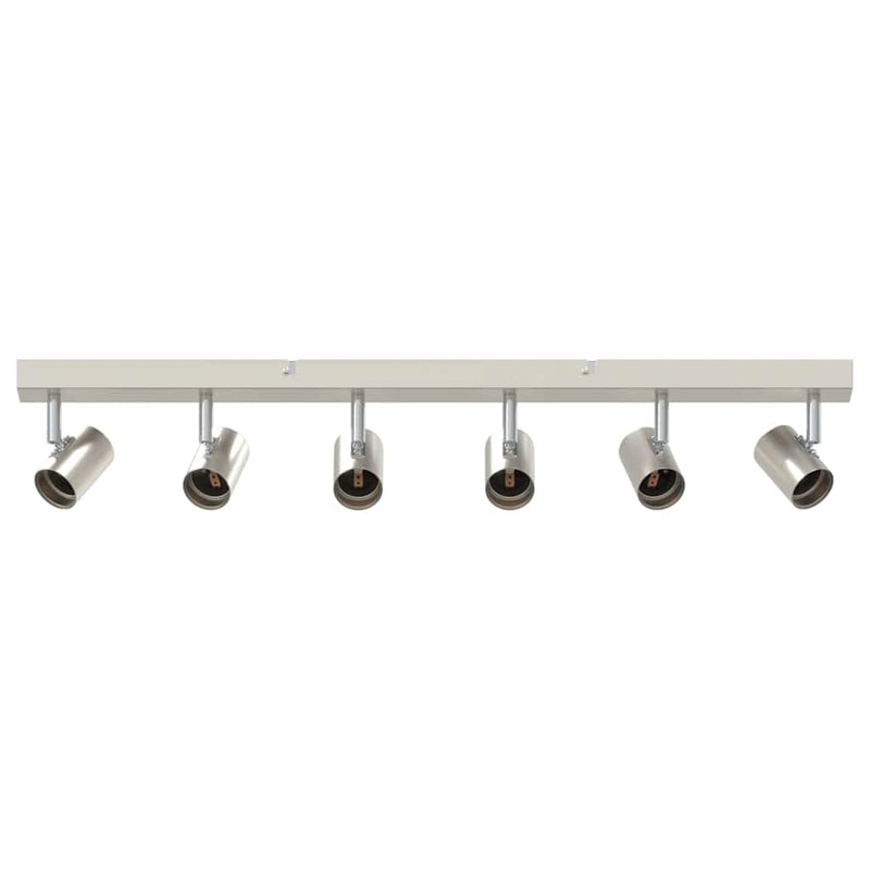 Load image into Gallery viewer, Vidaxl plafondspot met schijnwerpers nikkel 73 x 6,5 x 11,5 cm metaal