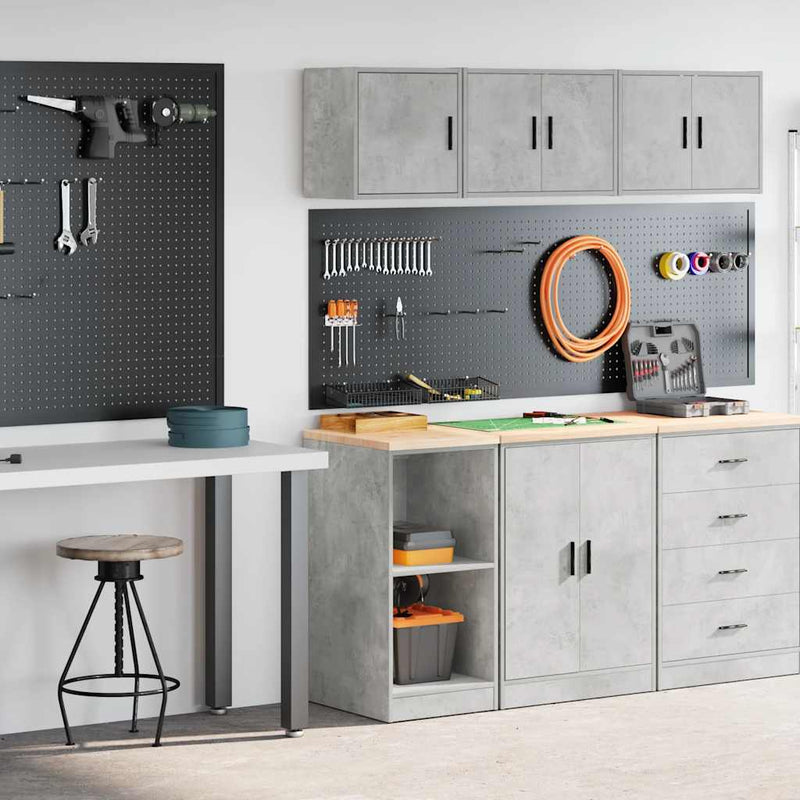 Load image into Gallery viewer, Vidaxl garagekasten 2 st bewerkt hout betongrijs