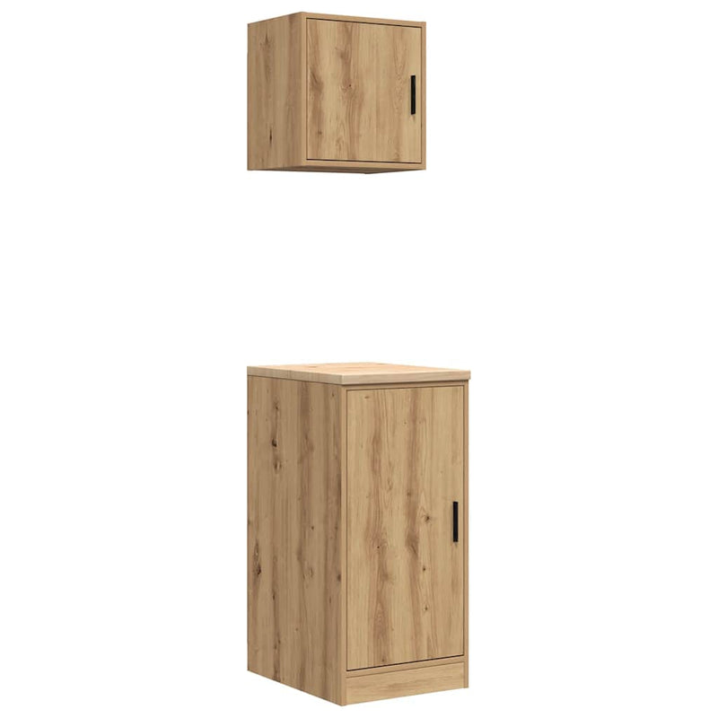 Load image into Gallery viewer, Vidaxl garagekasten 2 st bewerkt hout ambachtelijk eikenhout