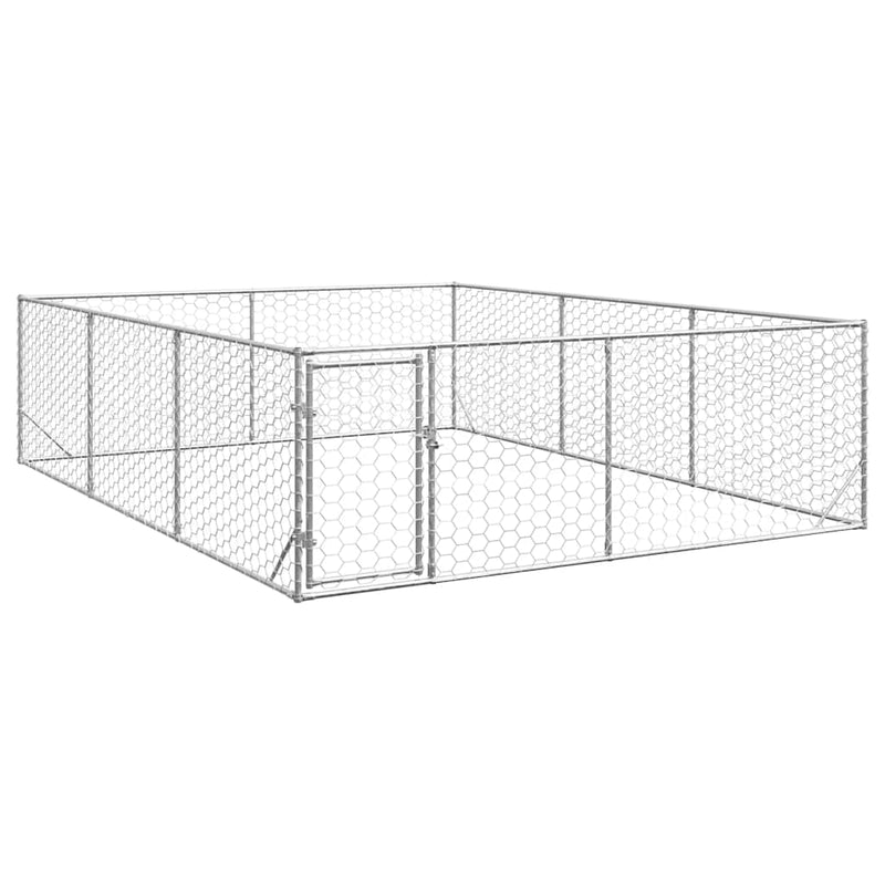 Load image into Gallery viewer, Vidaxl hondenhok voor buiten met deur 3x4x1 m gegalvaniseerd staal