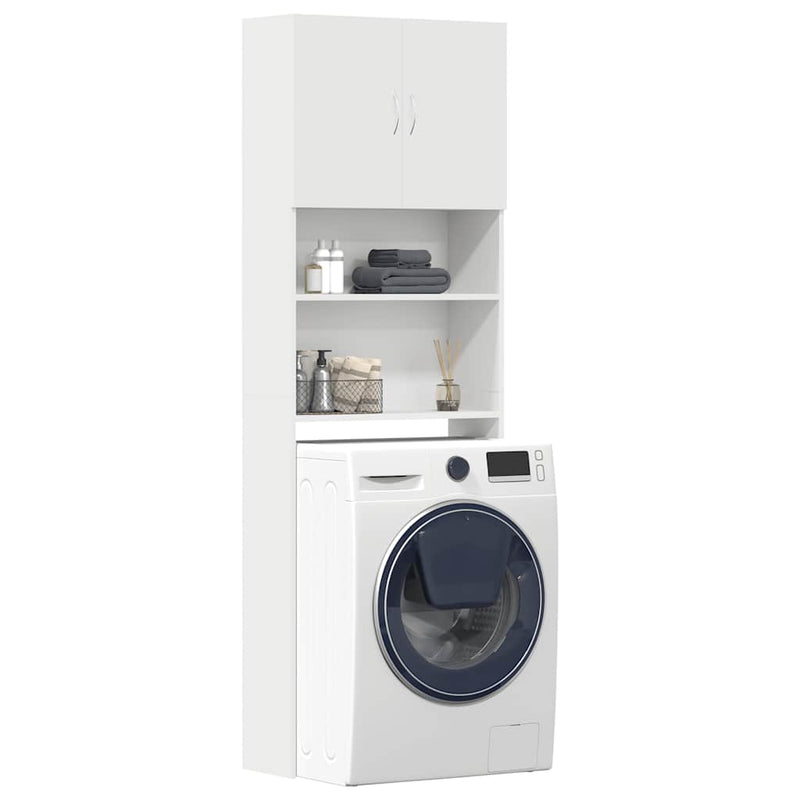 Load image into Gallery viewer, Vidaxl wasmachinekast 64x24x190 cm bewerkt hout wit