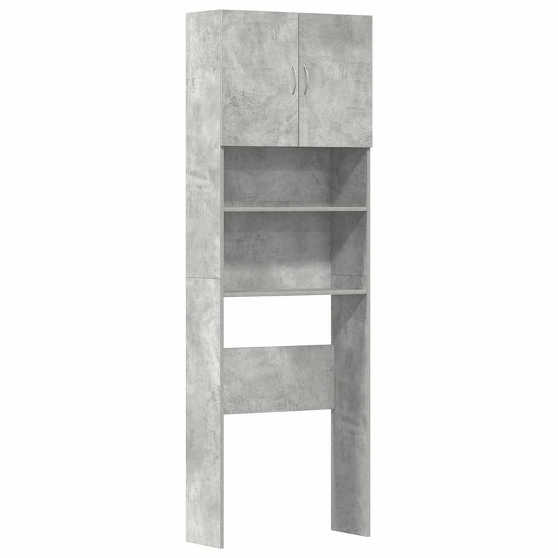 Load image into Gallery viewer, Vidaxl wasmachinekast 64x24x190 cm bewerkt hout betongrijs