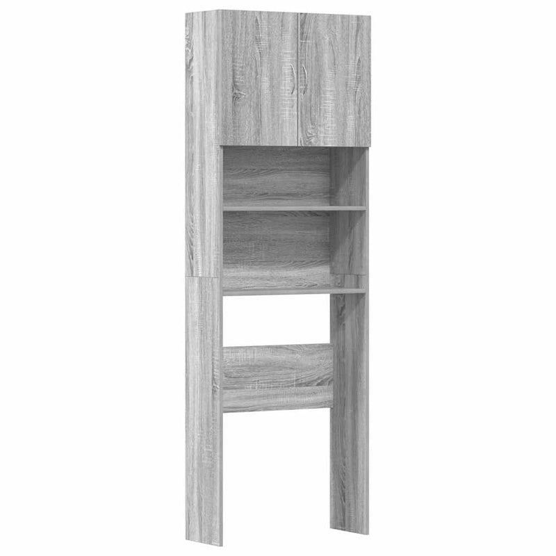 Load image into Gallery viewer, Vidaxl wasmachinekast 64x24x190 cm bewerkt hout grijs sonoma eikenkl