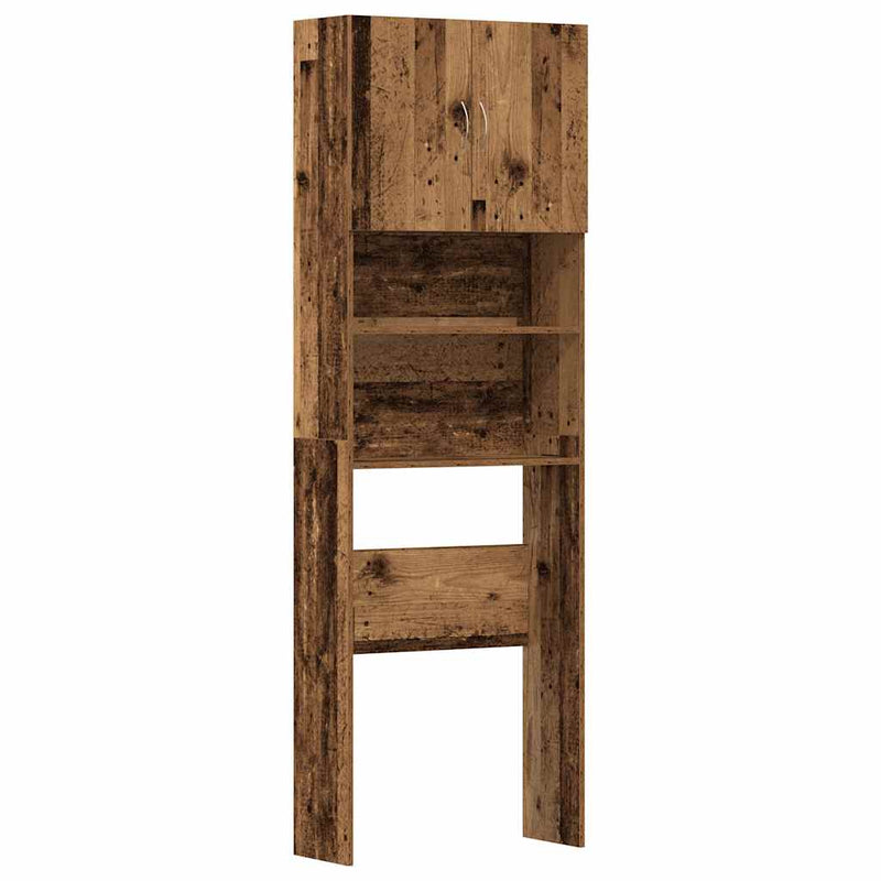 Load image into Gallery viewer, Vidaxl wasmachinekast 64x24x190 cm bewerkt hout oud houtkleurig
