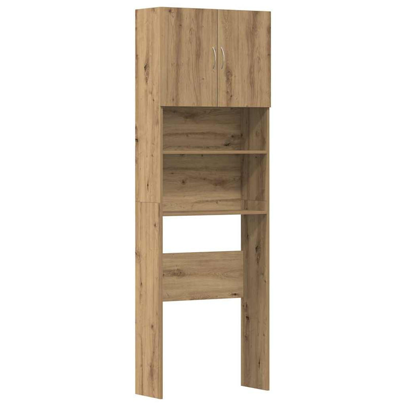 Load image into Gallery viewer, Vidaxl wasmachinekast 64x24x190 cm bewerkt hout artisanaal eikenkleur