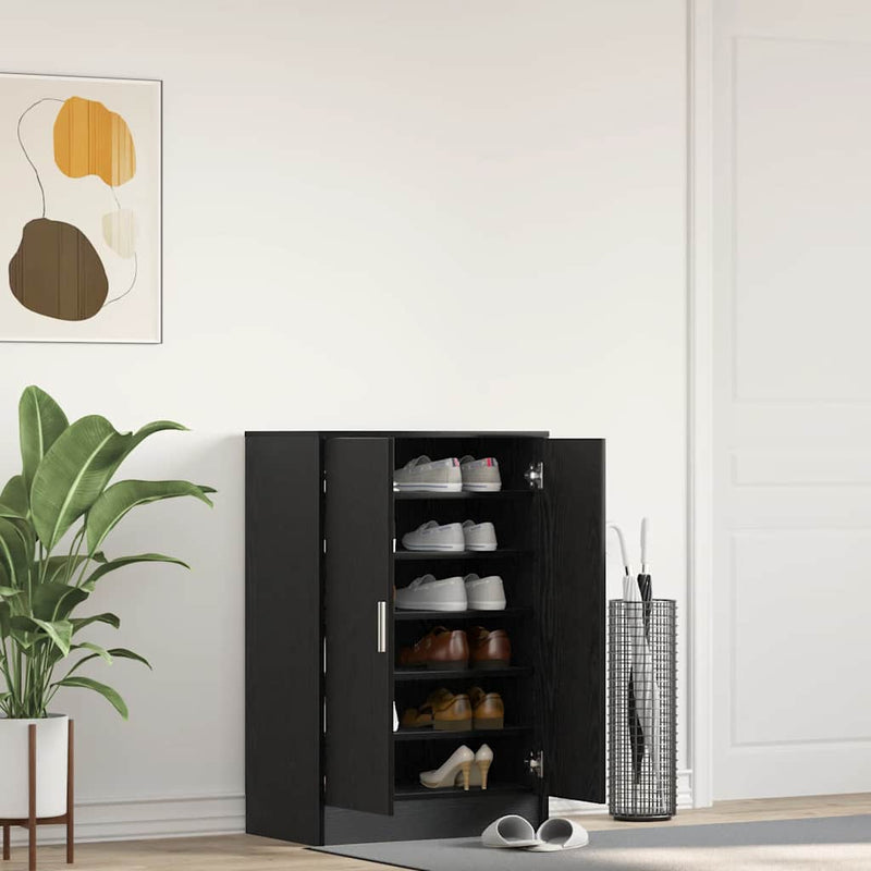 Load image into Gallery viewer, Vidaxl schoenenkast 60x35x92 cm spaanplaat zwart eikenkleurig